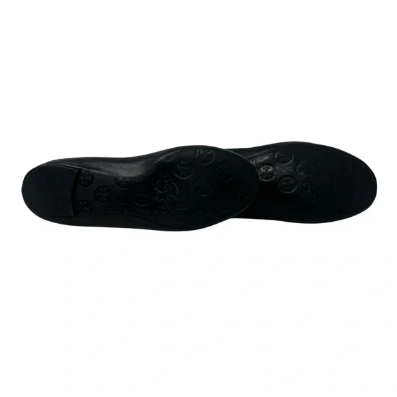 Tory Burch Black Flats with Gold Logo - Picture 7 of 8